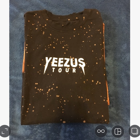 NWOT Yeezy Kanye West Distressed Tour Tee Sz L - Picture 3 of 3